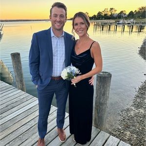 Revelry long blue dress (velvet)